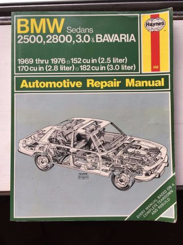 Haynes bmw 2500 2800 3.0 3.3 manual 6 cyl inc usa spec bavaria 1969/ 77