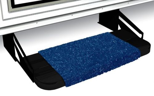 Prest-o-fit 2-1041 imperial blue 18&#034; wide wraparound rv step rug