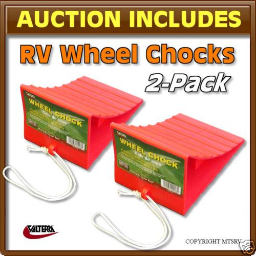 Valterra plastic wheel chocks 2-pack - rv trailer camper chock -z-