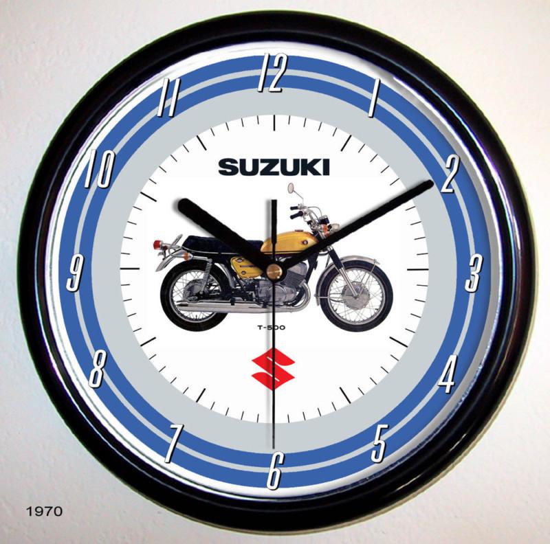 Suzuki t500 motorcycle wall clock 1970 1971 t-500 500