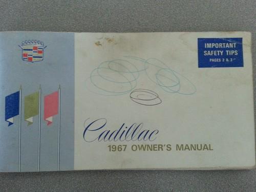 1967 cadillac owners and safety manual original