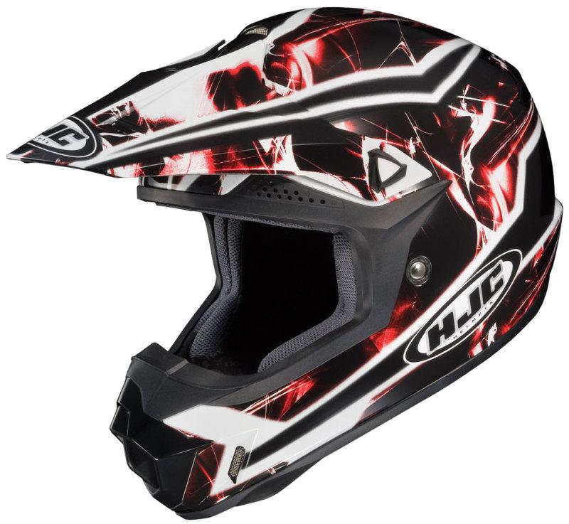 Hjc cl-x6 hydron motocross helmet black, white, red large