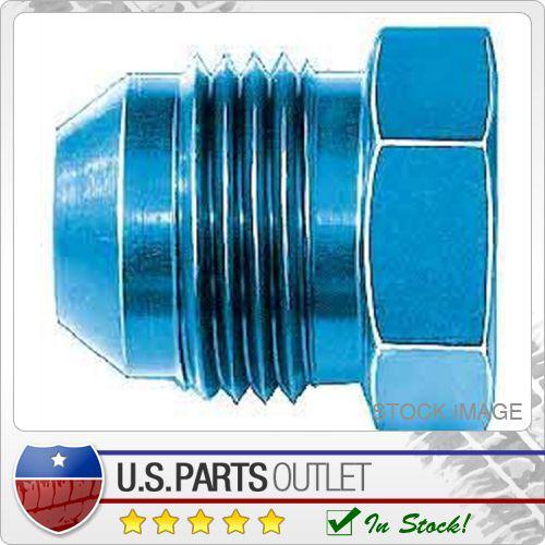 Aeroquip fcm3717 flare plug -12an dash size aluminum blue anodized
