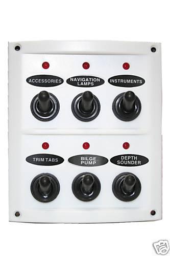 6 gang splashproof switch panel