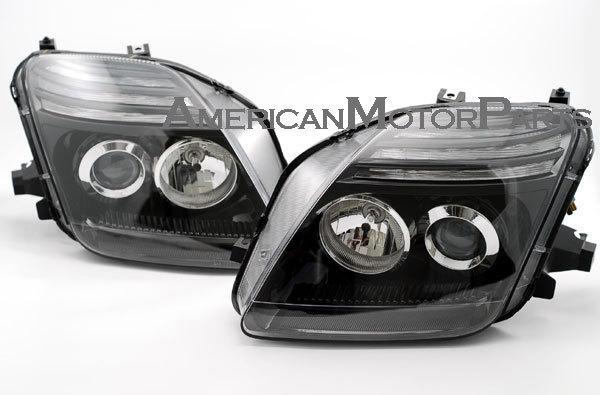 Depo pair euro style black projector headlights 97-01 98 99 00 honda prelude