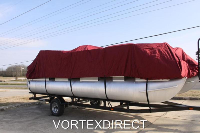 New vortex 17 - 18 ft ultra 3 purpose pontoon boat cover/burgundy