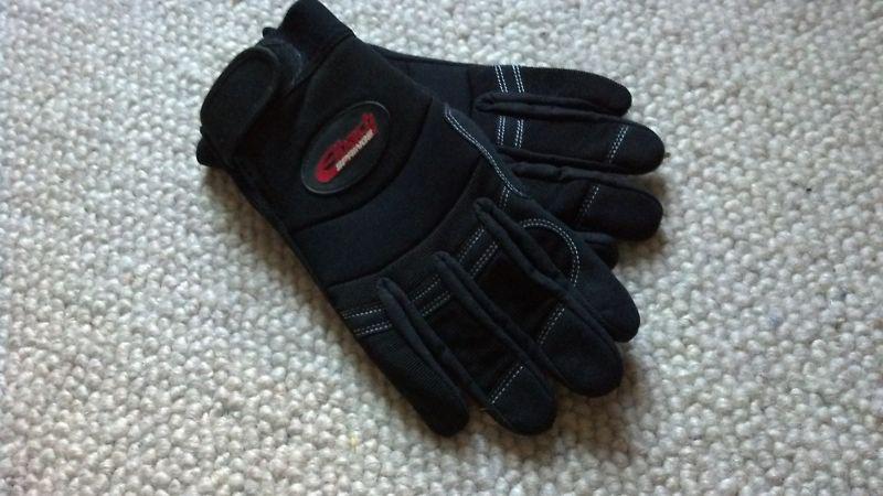 New - eibach mechanic's gloves synthetic leather black men's x-large pair 990053