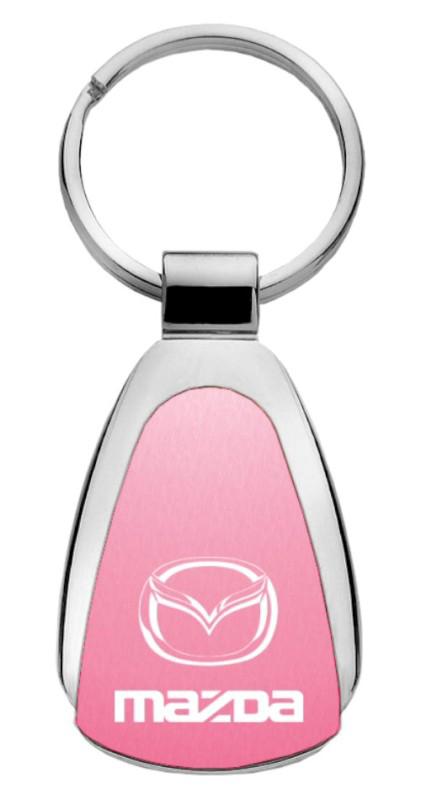 Mazda pink teardrop keychain / key fob engraved in usa genuine
