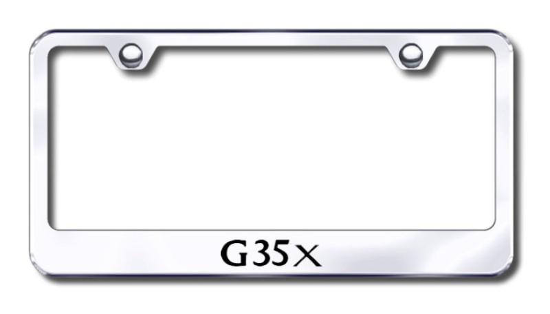 Infiniti g35x  engraved chrome license plate frame made in usa genuine