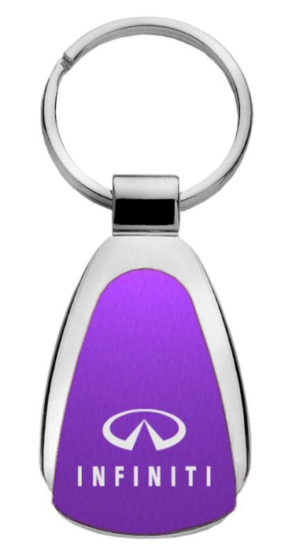 Infiniti purple teardrop keychain / key fob engraved in usa genuine
