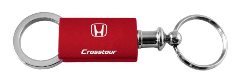Honda crosstour red anodized aluminum valet keychain / key fob engraved in usa