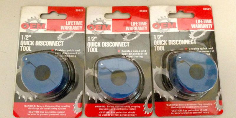 3 new great neck oem 25521 1/2" air conditioning quick disconnect tools