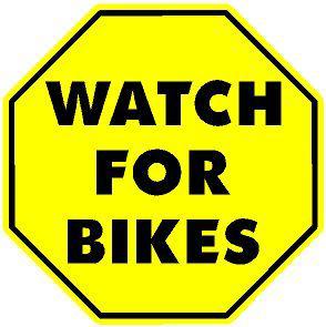Motorcycle warning decal / watch for bikes sticker  *** new ***  
