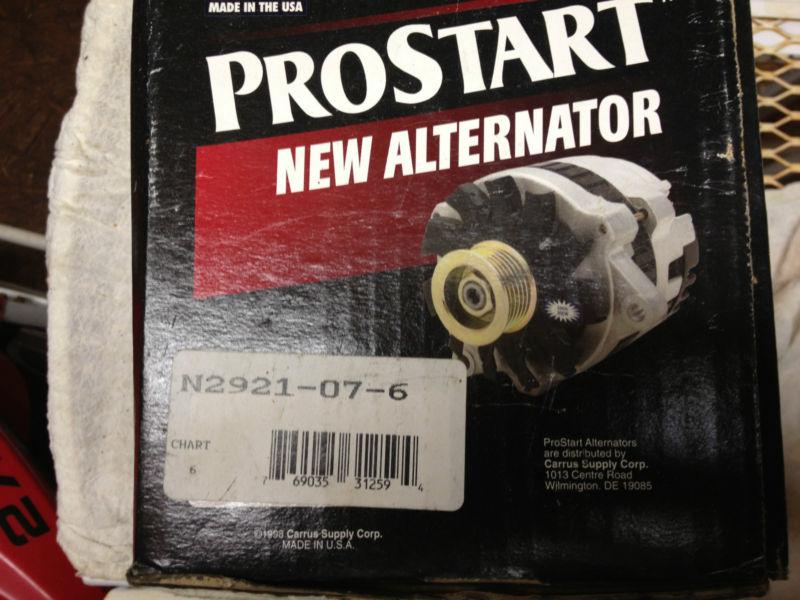 Prostart  new gm alternator part# 2921-07-06