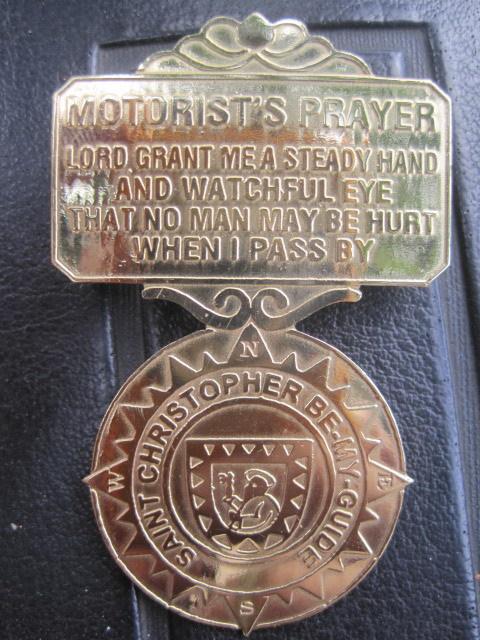 Motorist's prayer st christopher pin vespa lambretta triumph bmw cafe racer bsa