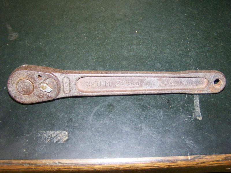 Vintage snap-on  71-m 1/2" drive ratchet socket wrench 