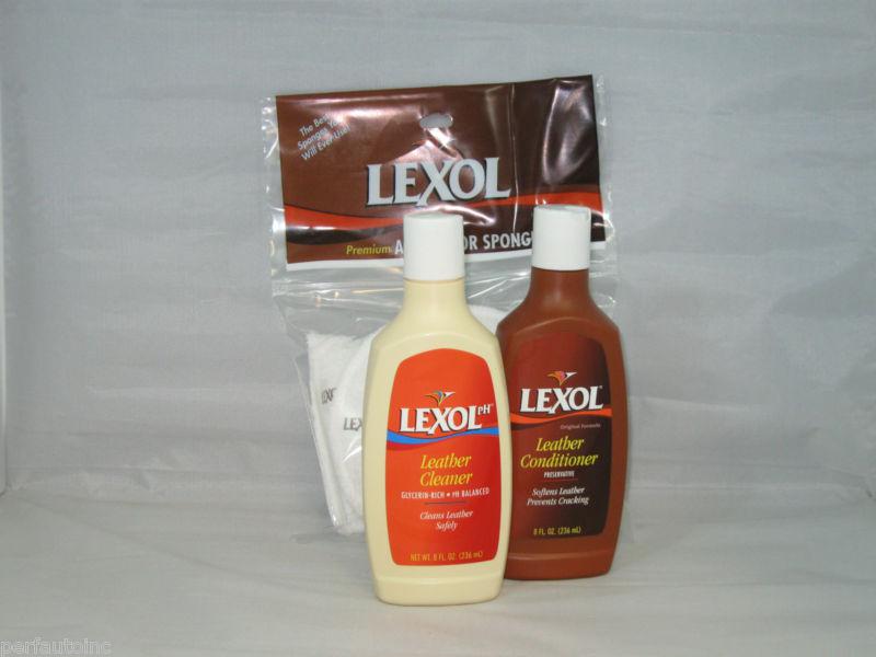 Lexol leather care kit cleaner conditioner applicators jacket boots sofa couch