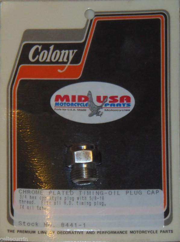 New chrome oil plug cap fits harley davidson part number 8441-1