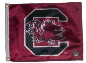 South carolina gamecocks 11in. x 15in. flag with grommets / metal rings