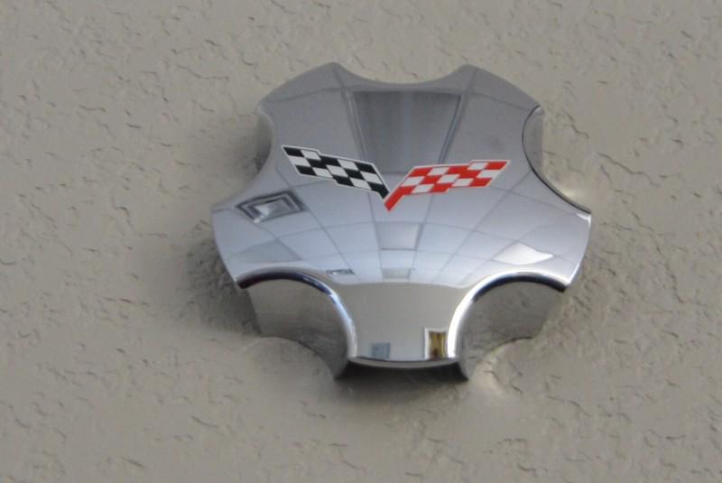 2005 06 07 08 09 10 11 corvette c6 chromed wheel center cap pt# 406k104-cr