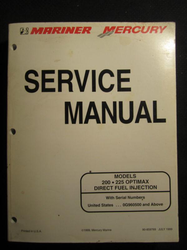 Mercury mariner outboard service repair shop manual 200 225 optimax dfi 1999 