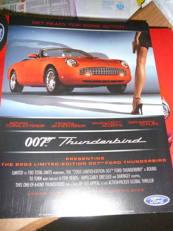 2003 thunderbird sales card for james bond 007 edition shows options colors 03 n