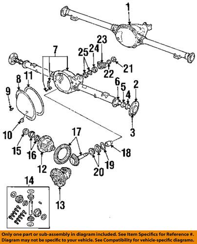Mopar oem 4798912ad axle & differential-gear assembly