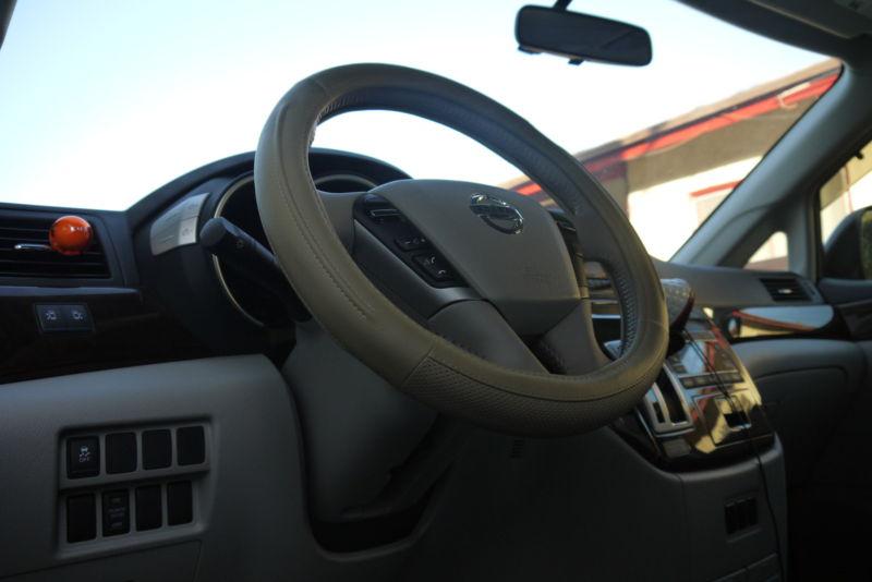 Circle cool beige leather steering wheel wrap cover 57006 acura 38cm honda lexus