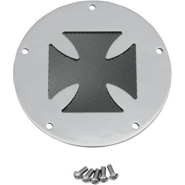 Drag specialties accent derby cover cross chrome for harley 1999-2012 twin cam