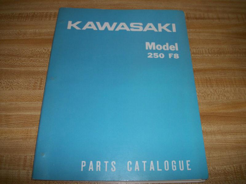   vintage antique kawasaki 250 f8 parts catalog  motorcycle manual  