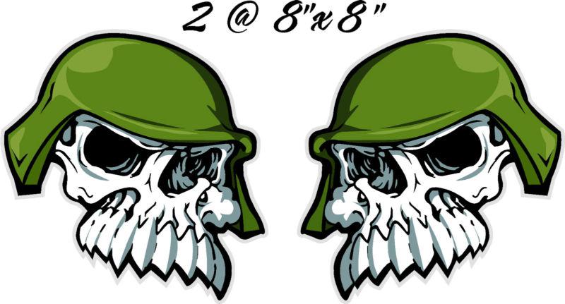 Metal mulisha angle skull decals stickers - metal mulisha angle skull 2pc - 8x8 