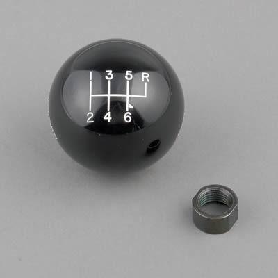 Hurst shifters shift knob round plastic black 6-speed pattern manual 1630156