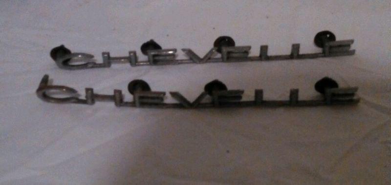 Chevelle name plate original only missing 1 of 8 backing or nut restoration