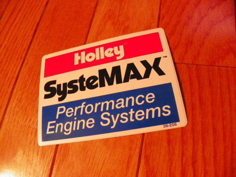 Holley systemax performance engine systems vintage sticker decal unused