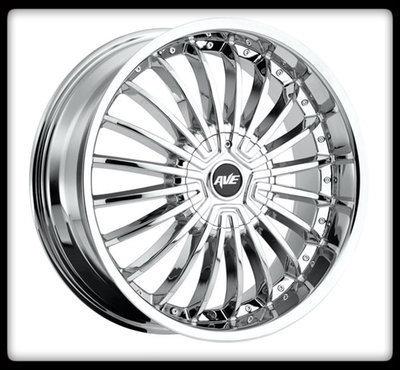 22" x 9.5" avenue a602 chrome wheels rims & 305-45-22 nitto terra grappler tires