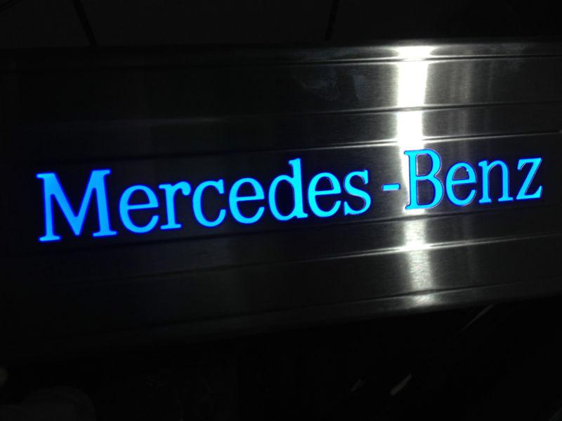 Mercedes benz viano vito w639 chrome led light door sill entrance guard plate 4d