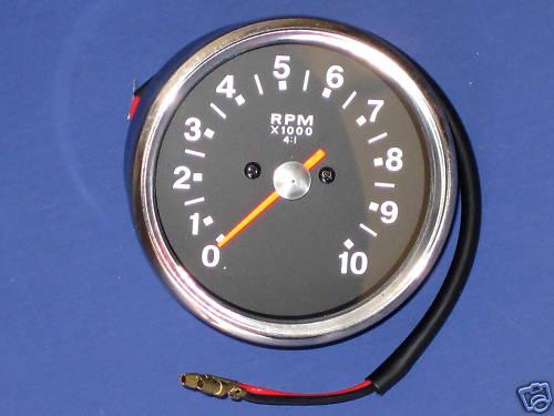 Tachometer black face tach 10 rpm triumph bsa t140 750 twin