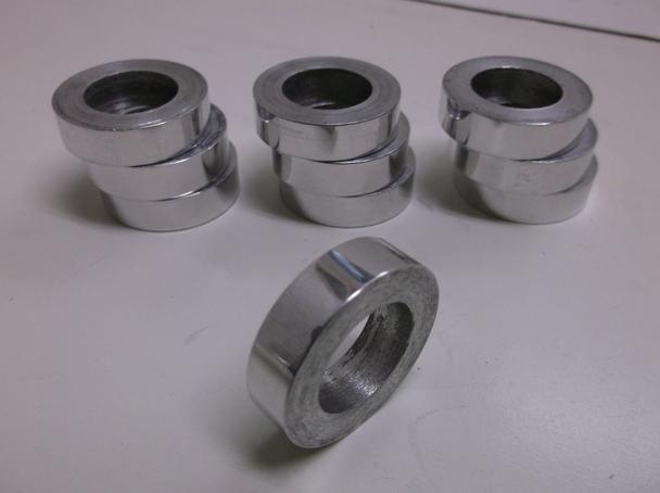 10 polished big dog wheel spacers #21461 adaptable to 3/4" axles custom choppers