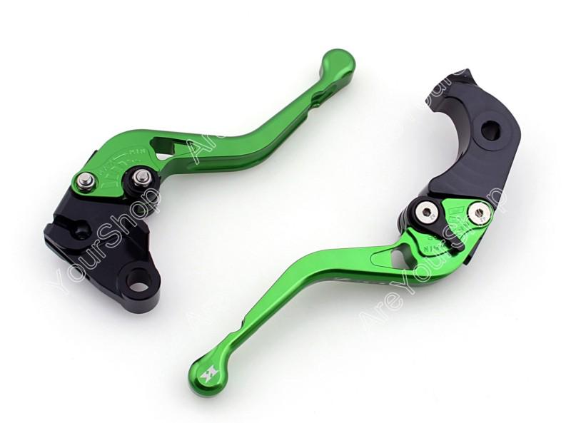 Short adjustable brake clutch levers kawasaki z1000 07-11 z1000sx 12-13 green