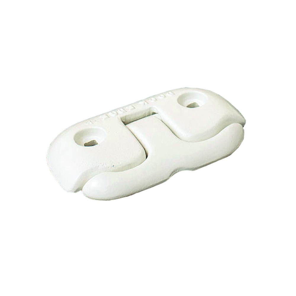 Dock edge 2606w-f flip up dock cleat 6" white