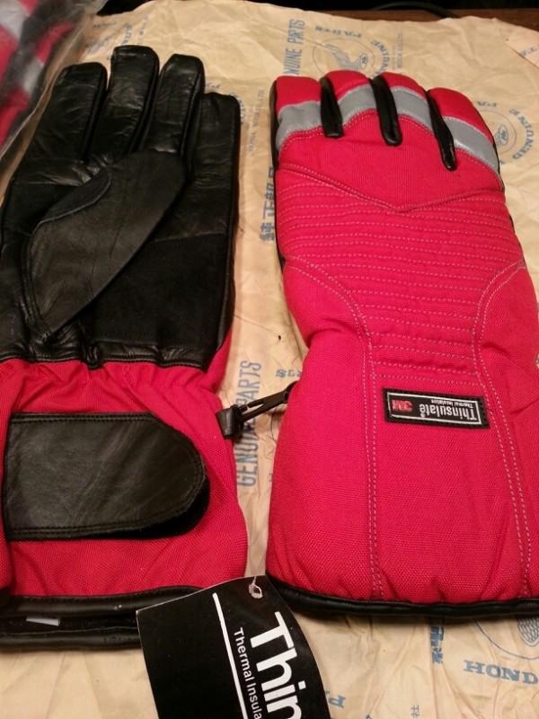 12" mens gauntlet gloves red riding motorcycle snowmobile thinsulate 3m cheap 