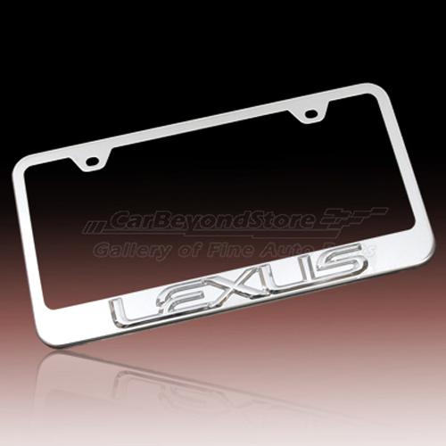 Lexus 3d chrome stainless steel license plate frame, lifetime warranty + gift