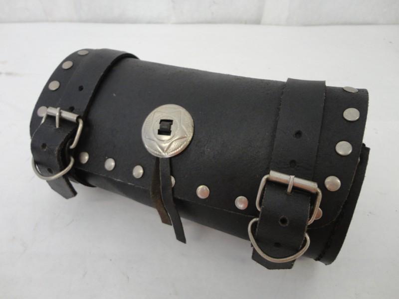 Heavy duty leather studded storage pouch, pocket 3153