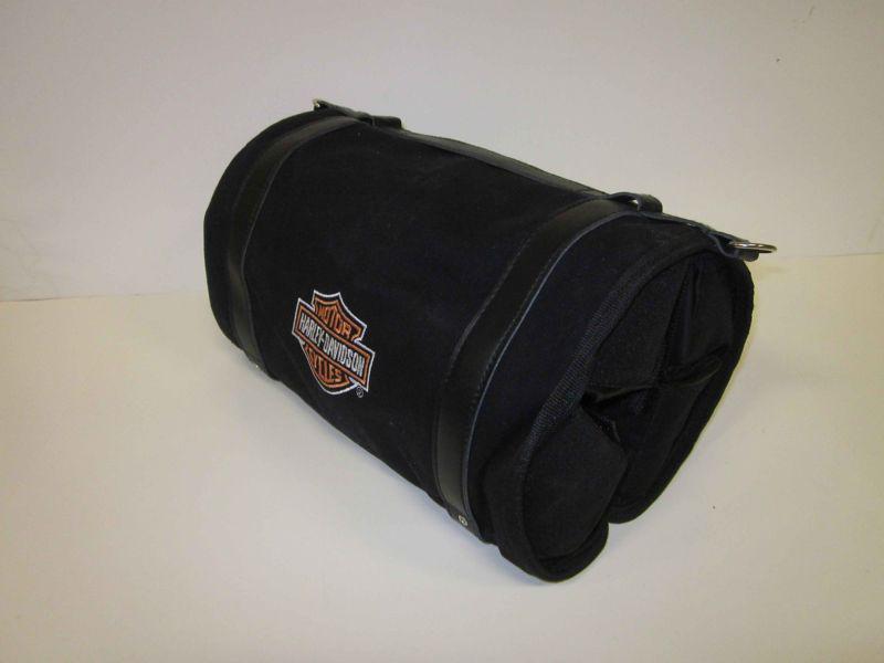 Official harley davidson motorcycle rolled bag carry case part tools like new