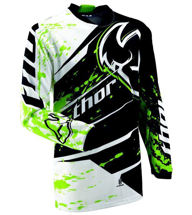 Thor 2013 phase splatter green mx motorcross atv jersey xxl 2x-large new