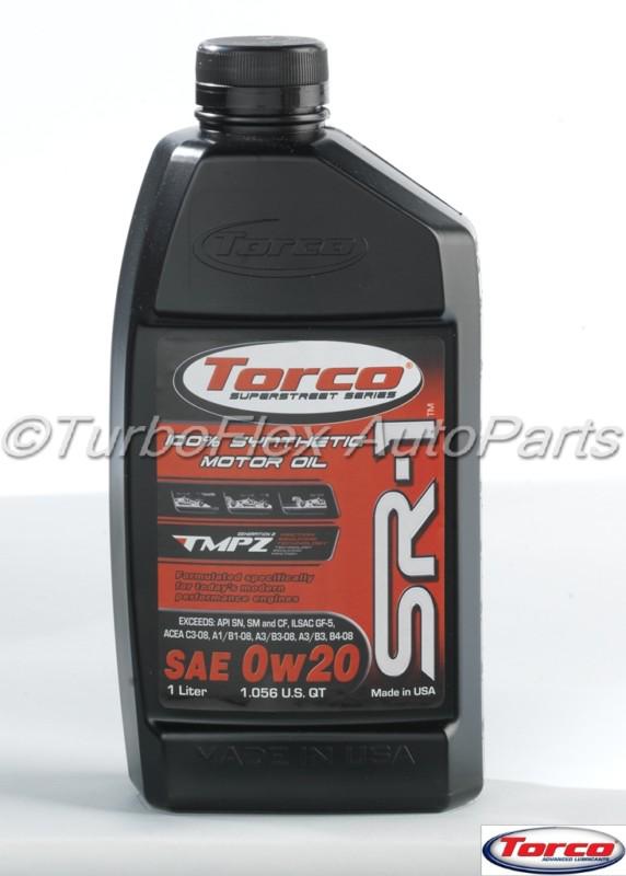 Torco oil sr-1 0w20 high performance street synthetic engine oil 6 bottles x1l. 