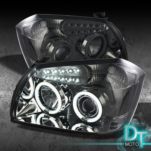 Smoked 05-07 dodge magnum ccfl halo projector led headlights lights left+right