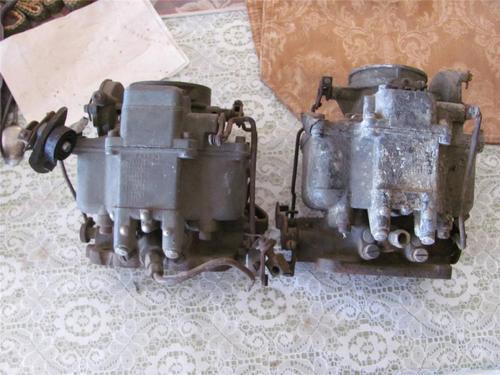 2 vintage 2 bl carter wcd carburetors for parts or rebuild