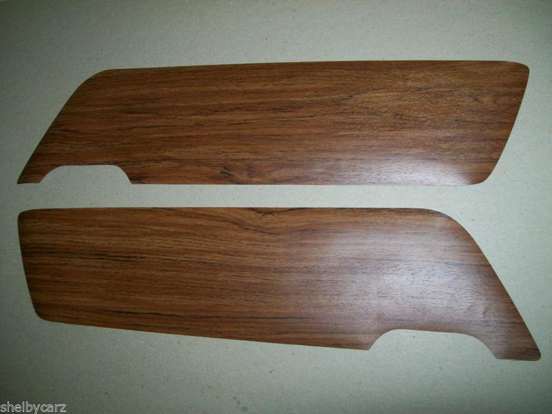 Best 1969 1970 mustang mach1 deluxe door panel inserts walnut woodgrain grain  