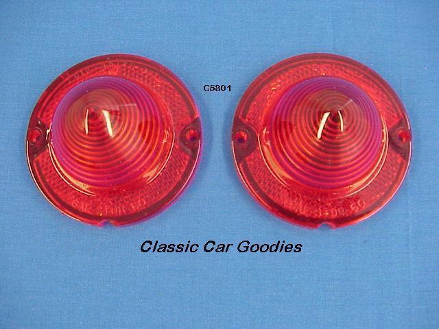 1958 chevy tail light lenses. belair. brand new pair!